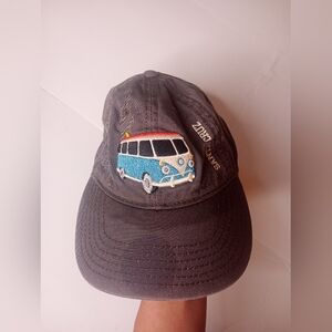 Embroidered Grey Santa Cruz Cap with Blue Van Embroidery Adjustable